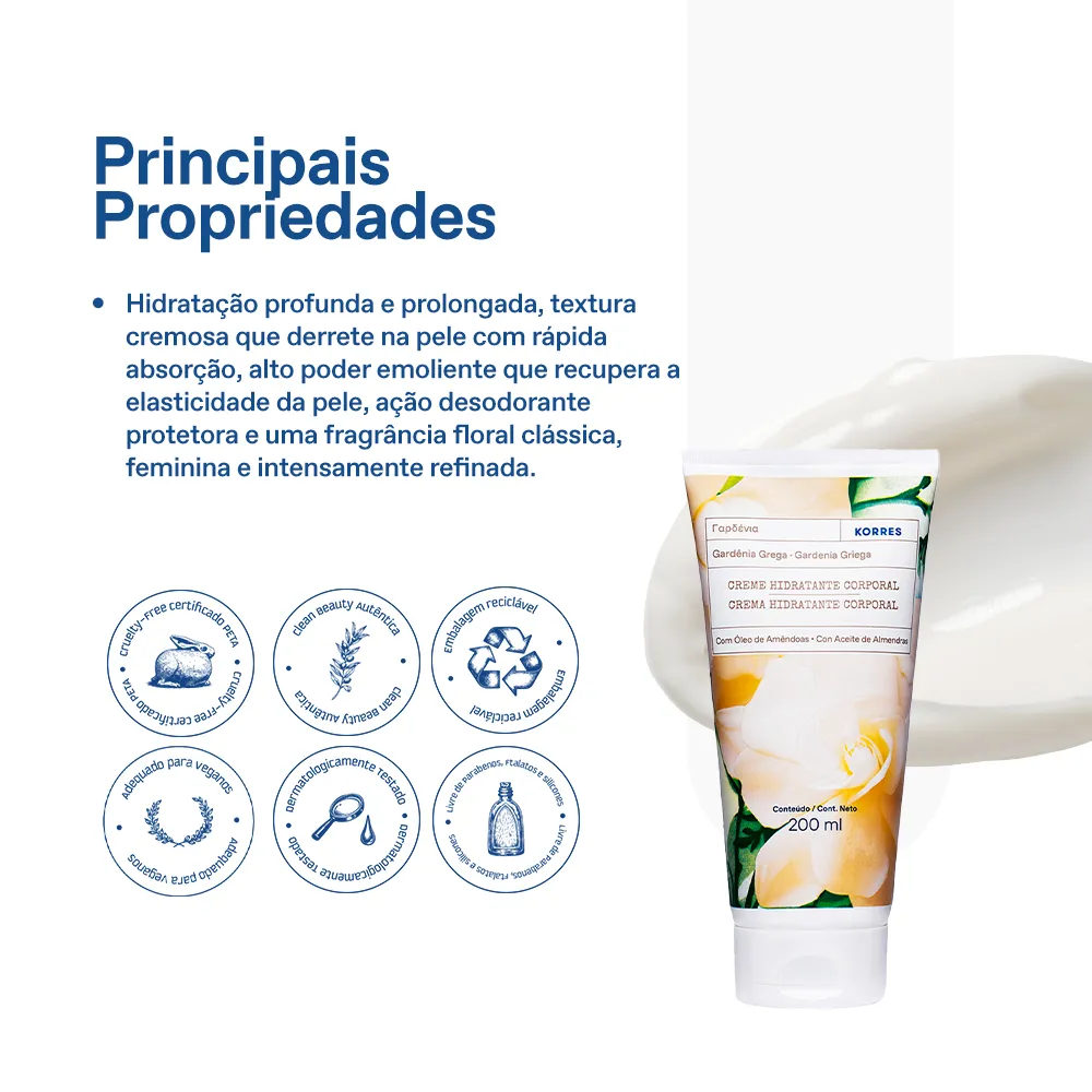 Creme Hidratante Deo Corporal Gardênia Grega 5