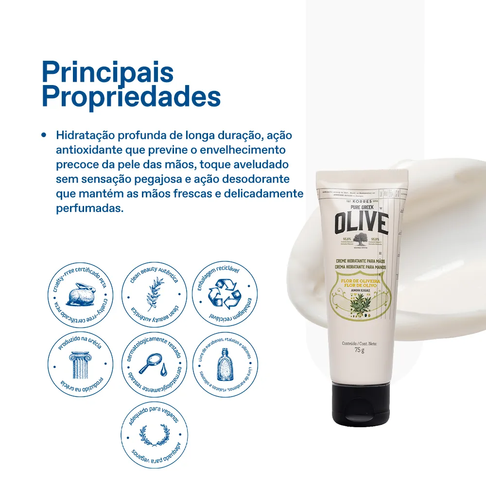 Creme Hidratante Deo para Mãos Flor de Oliveira 5