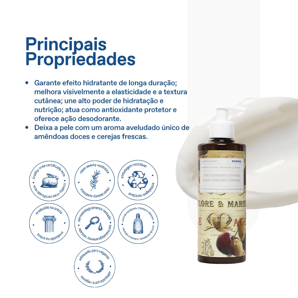 Loção Hidratante Deo Corporal Amêndoa e Cereja 5