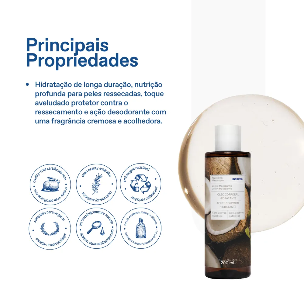 Óleo Deo Corporal de Banho Coco e Macadâmia 5
