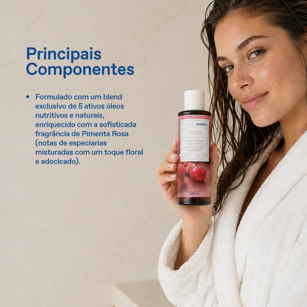 Óleo Deo Corporal de Banho Pimenta Rosa 4