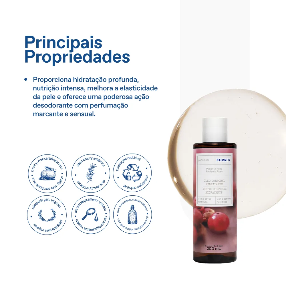 Óleo Deo Corporal de Banho Pimenta Rosa 5