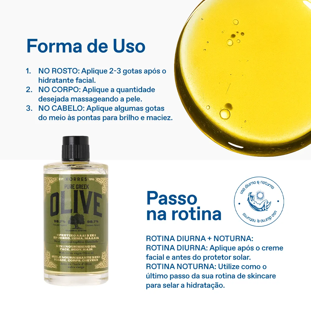 Pure Greek Olive 3 in 1 Nourishing Oil Face, Body, Hair 6